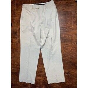 Pro Tour Size 34X30 Mens Golf Pants Beige Flat Front Straight Leg